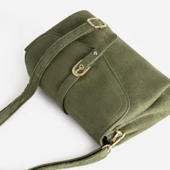 Sac à main kaki suédé