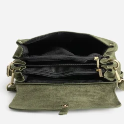 Sac à main kaki suédé