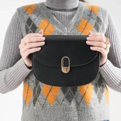 Sac à main noir deux bandoulières amovibles