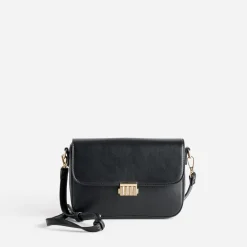 Sac à main noir métalleries dorées