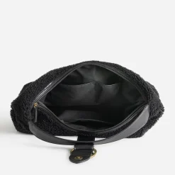 Sac à main noir sherpa
