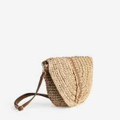 Sac à main TEXTO beige tressé