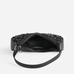 Sac à main TEXTO noir sequins