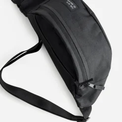 Sac banane noir nylon tissé mat