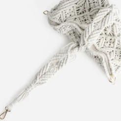 Sac banane TEXTO écru macramé