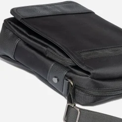 Sac bandoulière noir homme