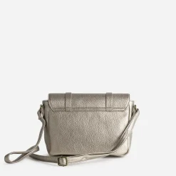 Sac besace taupe métallisé