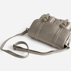 Sac besace taupe métallisé
