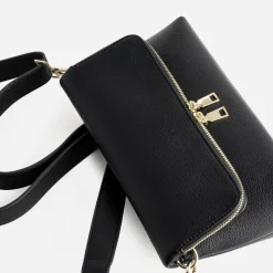 Sac noir rabat zippé