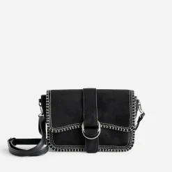 Sac TEXTO noir bi-matière surpiqûres contrastées