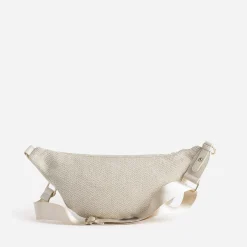 Sac-banane beige à motif chevrons