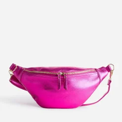 Sac-banane TEXTO fuchsia métallisé