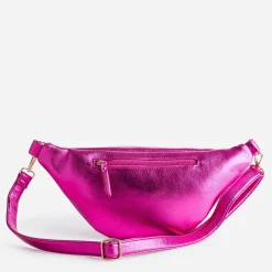 Sac-banane TEXTO fuchsia métallisé
