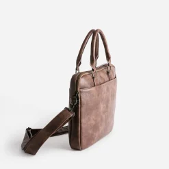 Sacoche marron effet patiné