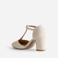 Salomé écru suédé à talon