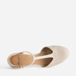 Salomé écru suédé à talon