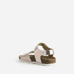 Sandale anatomique BUGGY rose cuivrée cuir