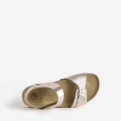 Sandale anatomique BUGGY rose cuivrée cuir