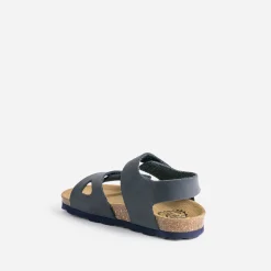 Sandale anatomique BUGGY marine en cuir