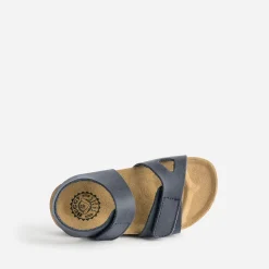 Sandale anatomique BUGGY marine en cuir