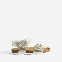 Sandale anatomique BUGGY dorée en cuir
