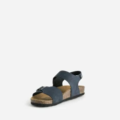 Sandale anatomique BUGGY marine cuir