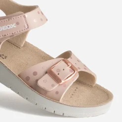 Sandale anatomique GEOX rose pois pailletés