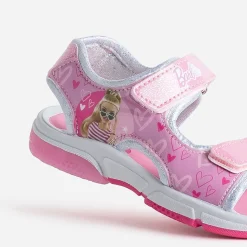 Sandale BARBIE rose pailletée semelle lumineuse