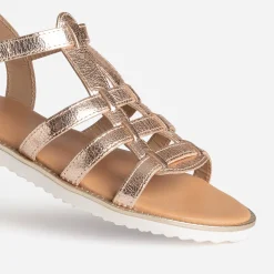 Sandale BUGGY dorée cuir froissé