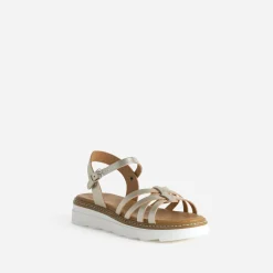 Sandale BUGGY dorée cuir semelle crantée