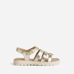 Sandale BUGGY dorée cuir semelle épaisse
