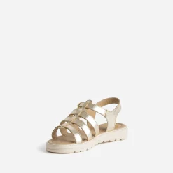 Sandale BUGGY dorée cuir semelle épaisse