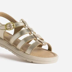 Sandale BUGGY dorée cuir semelle épaisse