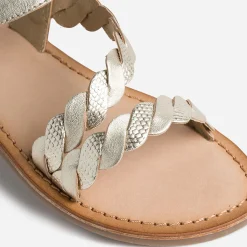 Sandale BUGGY dorée en cuir