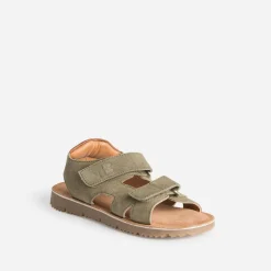 Sandale BUGGY kaki cuir velours