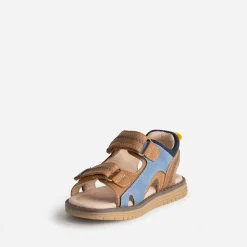 Sandale BUGGY marron et bleue à scratchs
