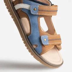 Sandale BUGGY marron et bleue