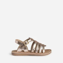 Sandale BUGGY rose cuivré en cuir