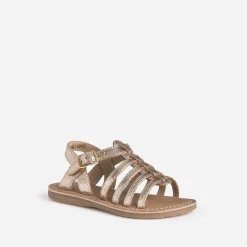 Sandale BUGGY rose cuivré en cuir