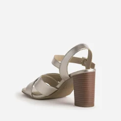 Sandale CAPRICE dorée cuir à talon haut