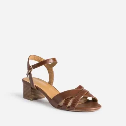 Sandale ERAM FLEX marron en cuir
