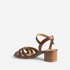 Sandale ERAM FLEX marron en cuir