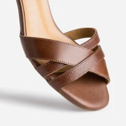 Sandale ERAM FLEX marron en cuir