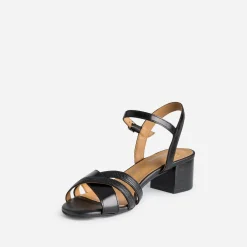 Sandale ERAM FLEX noire en cuir