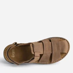 Sandale fermée marron en cuir