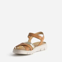 Sandale FRANCE ARNO cognac cuir