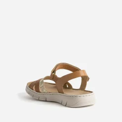 Sandale FRANCE ARNO cognac cuir