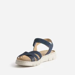 Sandale FRANCE ARNO marine cuir nubuck