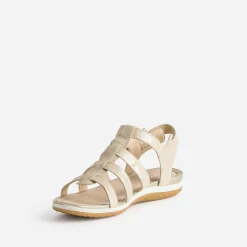 Sandale GEOX dorée en cuir