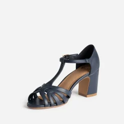Sandale marine à talon